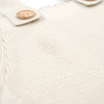 Baby Romper - Cream — Close-up | Baboo