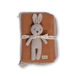 Gift set - blanket, toiletry bag, and doll - beige | Baboo